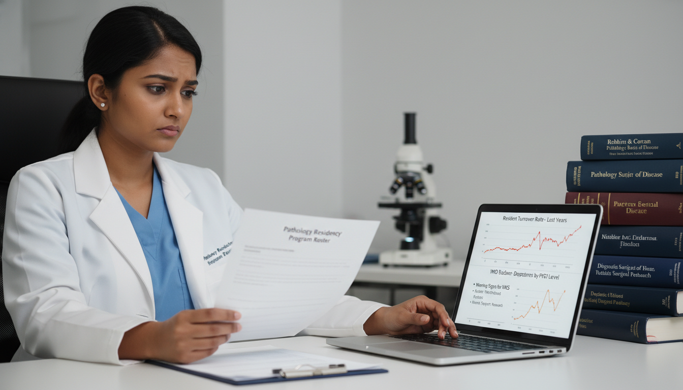 Concerned pathology resident reviewing program statistics Concerned pathology resident reviewing program statistics - IMG residency guide for Resident Turnover Warning Signs for Inter