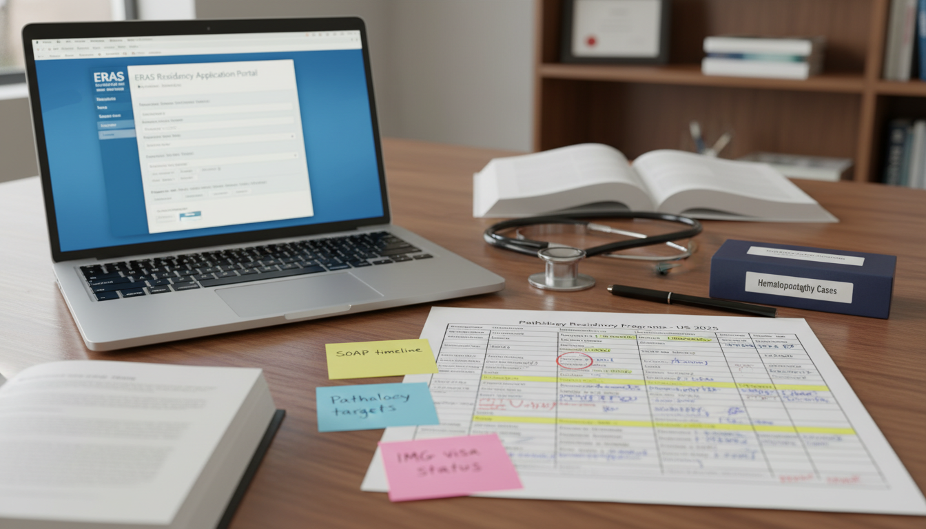 Pathology SOAP strategy planning board - IMG residency guide for SOAP Preparation for International Medical Graduate (IMG) in