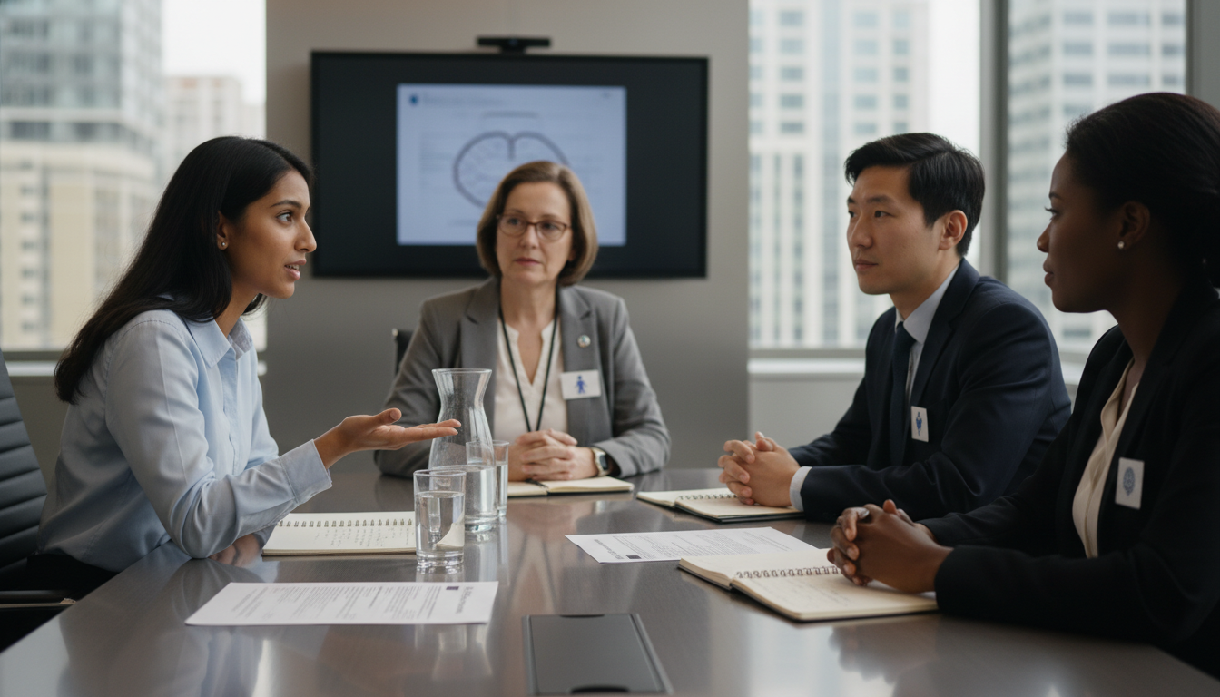 Resident physician interviewing with pediatric-psychiatry faculty panel - IMG residency guide for Common Interview Questions