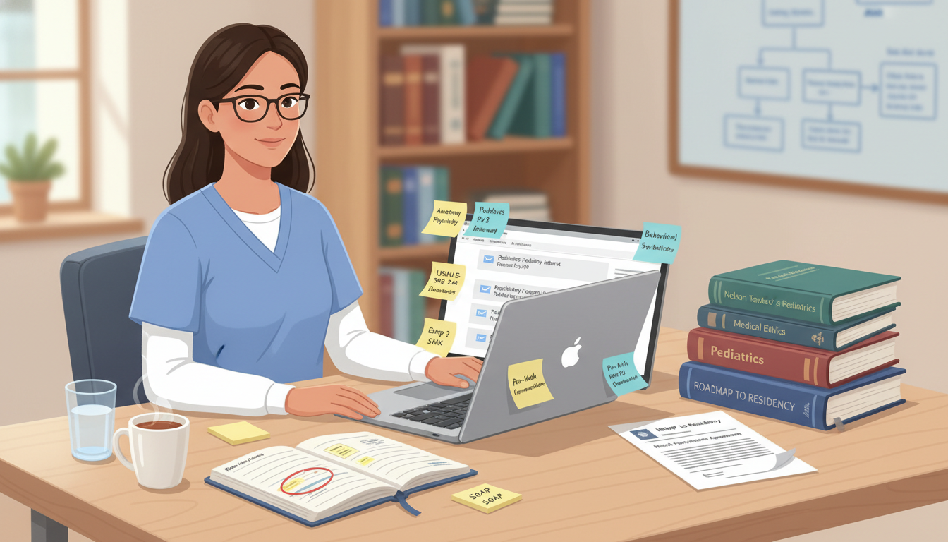 Residency applicant preparing emails about pre-match communication strategy Residency applicant preparing emails about pre-match communication strategy - IMG residency guide for Pre-Match Communication