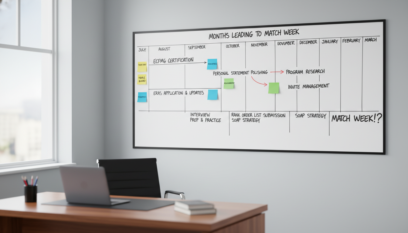 Timeline and checklist for SOAP preparation for IMG targeting pediatrics-psychiatry - IMG residency guide for SOAP Preparatio