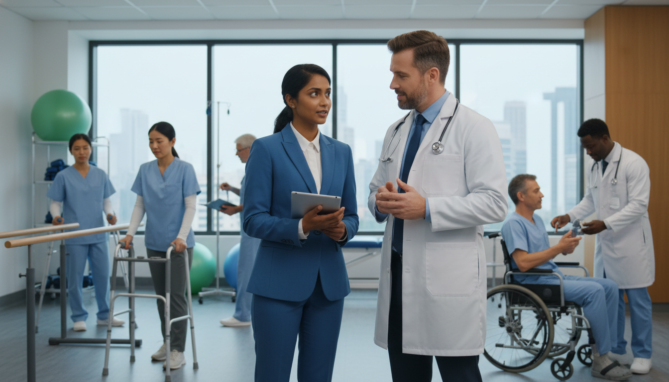 IMG physiatry student in a rehabilitation unit with multidisciplinary team IMG physiatry student in a rehabilitation unit with multidisciplinary team - IMG residency guide for Networking in Medicine f