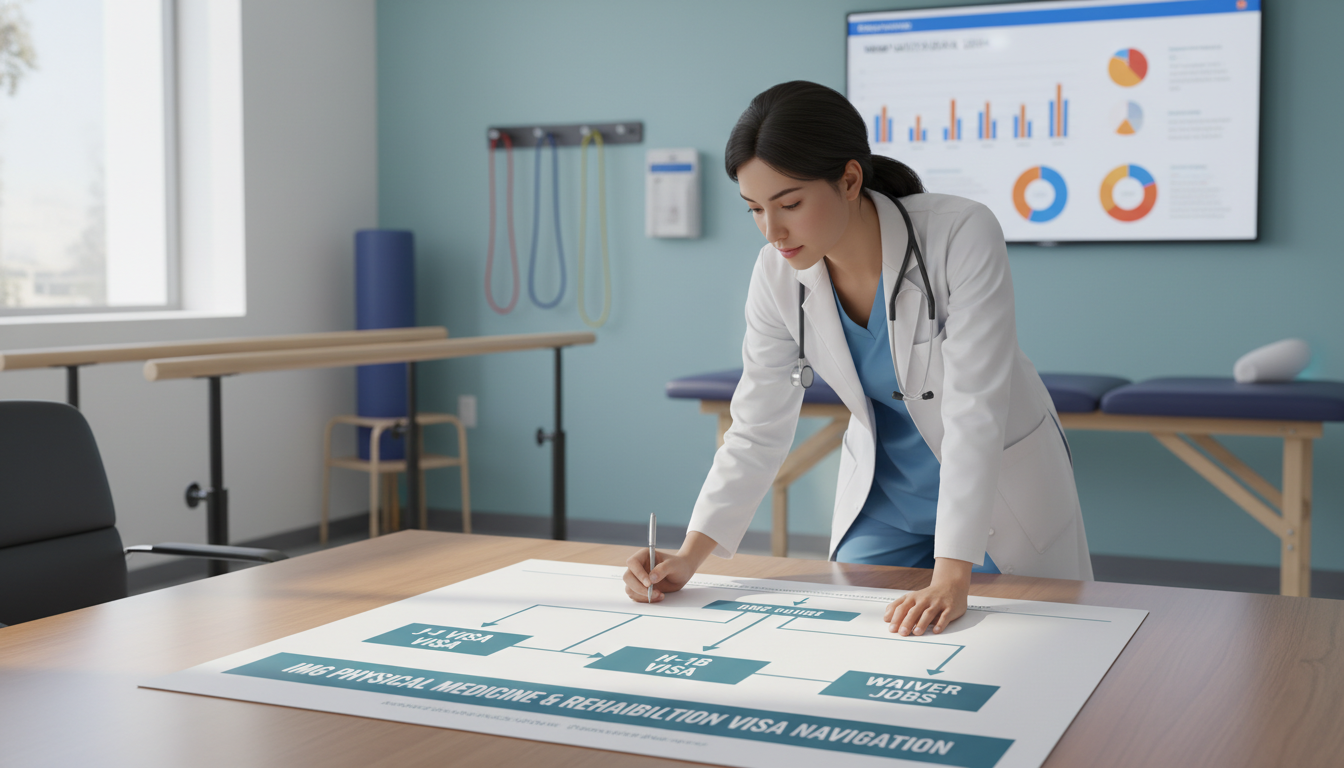 Flowchart showing visa options for IMG physiatry applicants Flowchart showing visa options for IMG physiatry applicants - IMG residency guide for Visa Navigation for Residency for Inter