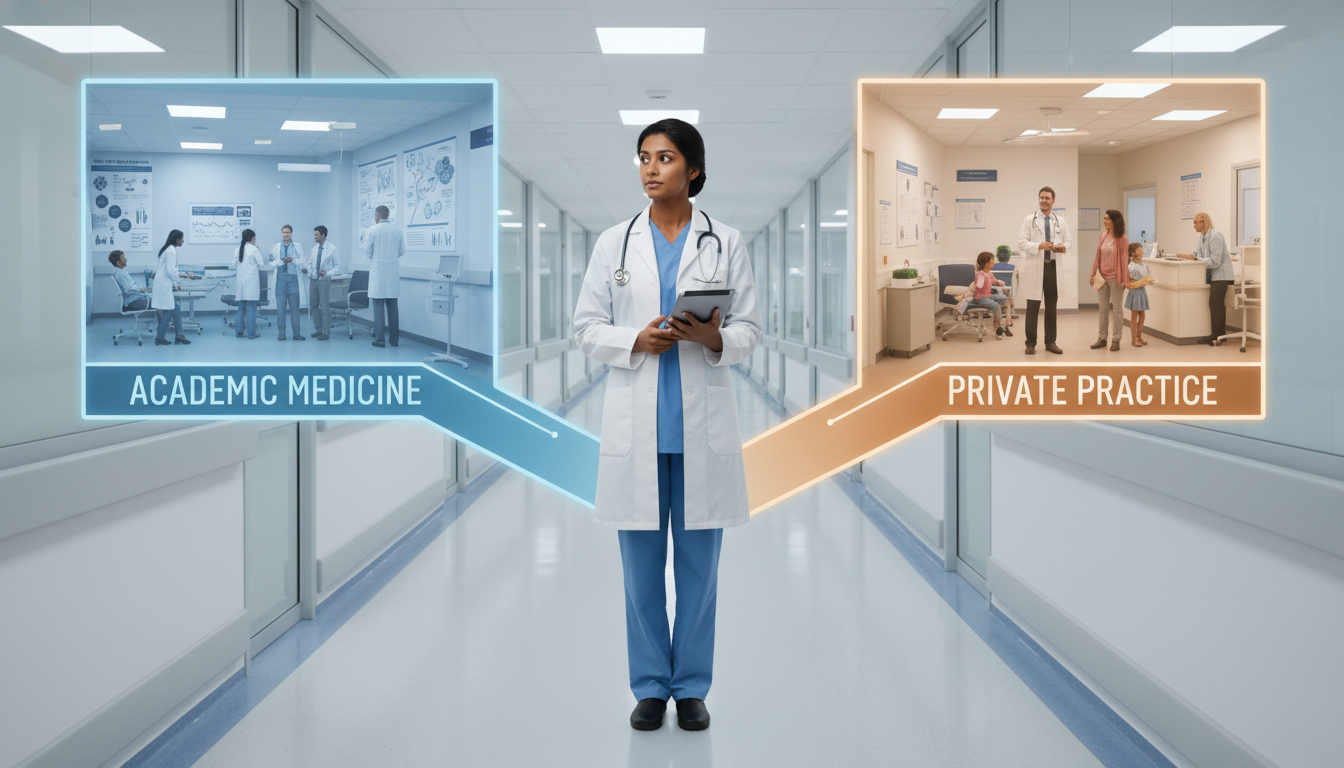 IMG Residency Guide: Choosing Between Academic and Private Practice Paths