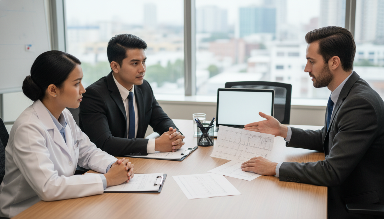 Residency interview panel reviewing clinical case discussion by IMG - IMG residency guide for Common Interview Questions for