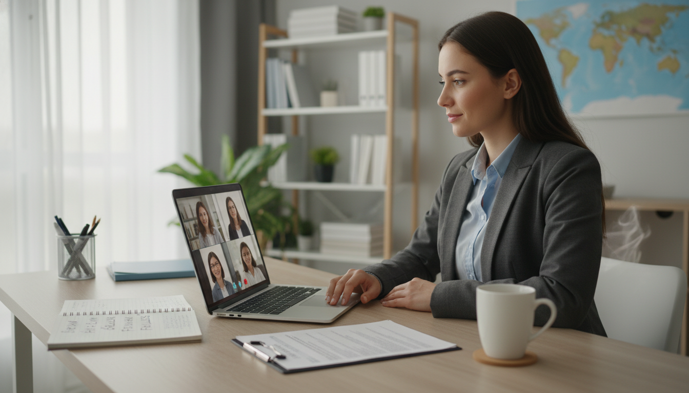 IMG preparing for a virtual residency interview at home IMG preparing for a virtual residency interview at home - IMG residency guide for Addressing Red Flags for International Medi