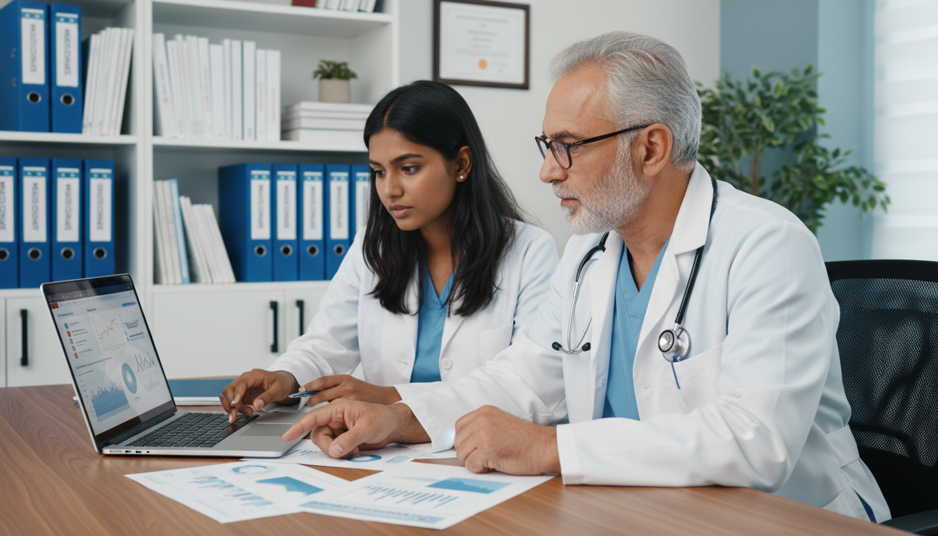 IMG working with a mentor on a clinical research project IMG working with a mentor on a clinical research project - IMG residency guide for Research Profile Building for Internationa