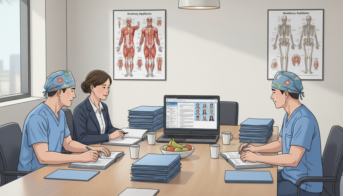 Residency interview panel discussing applicant responses Residency interview panel discussing applicant responses - IMG residency guide for Common Interview Questions for Internation