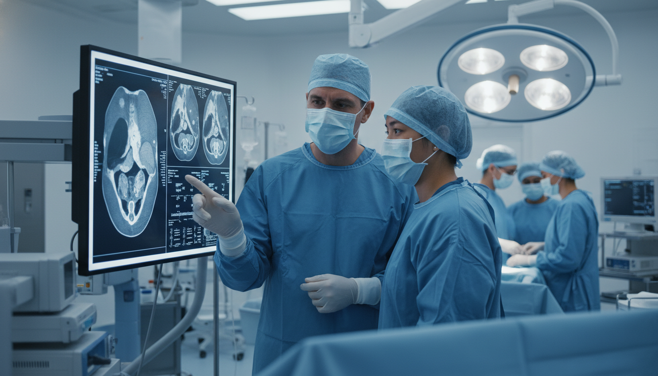 Surgical resident receiving guidance from an attending in the operating room Surgical resident receiving guidance from an attending in the operating room - IMG residency guide for Networking in Medicine