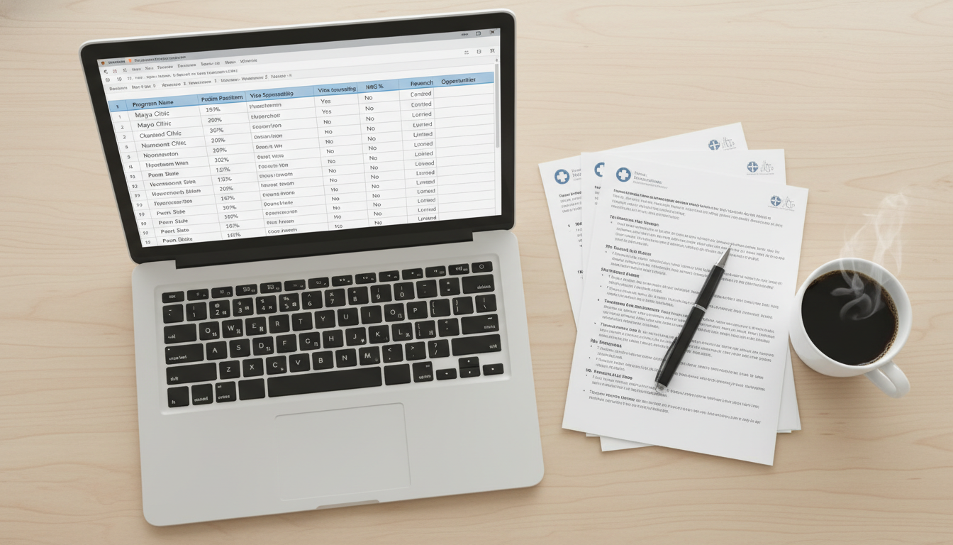 Spreadsheet comparing preliminary surgery residency programs Spreadsheet comparing preliminary surgery residency programs - IMG residency guide for How to Research Programs for Internati