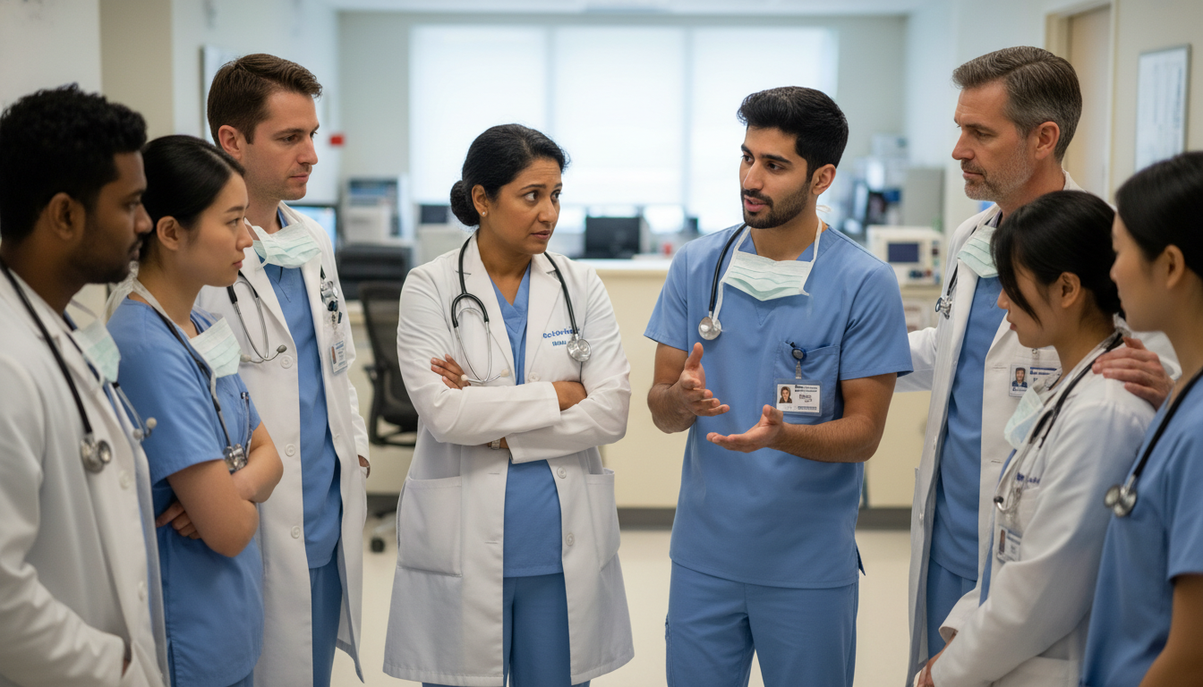 Surgical team discussion highlighting resident well-being Surgical team discussion highlighting resident well-being - IMG residency guide for Resident Turnover Warning Signs for Inter