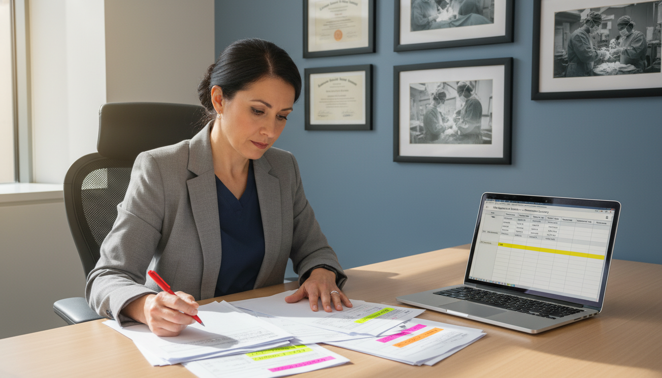 Resident program director reviewing IMG applications with Step scores - IMG residency guide for Step Score Strategy for Inter