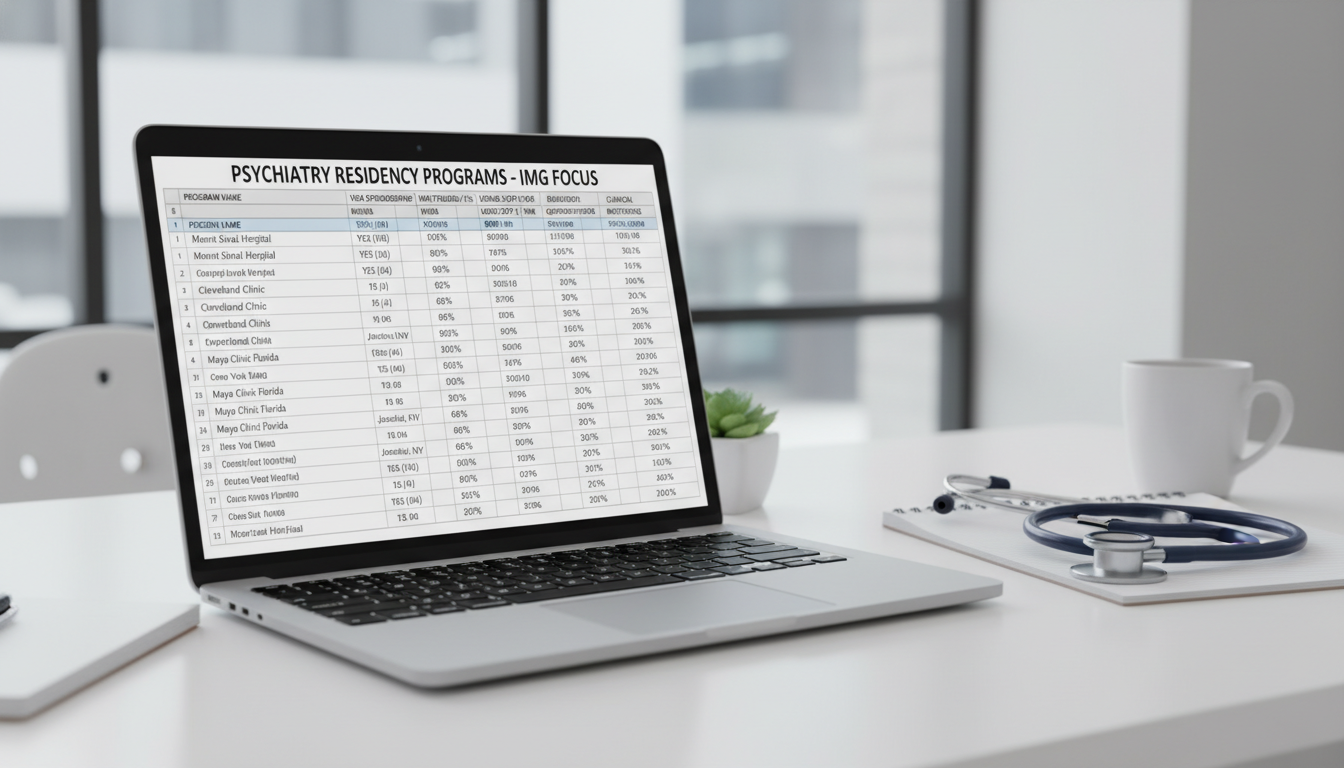 Psychiatry residency program spreadsheet for IMG applicant Psychiatry residency program spreadsheet for IMG applicant - IMG residency guide for How to Research Programs for Internation