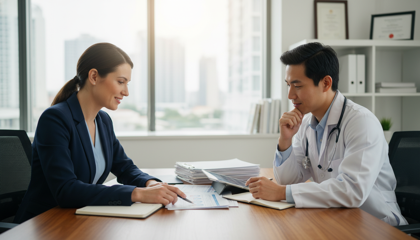 Program director meeting with an IMG psychiatry resident - IMG residency guide for Questions to Ask Programs for Internationa