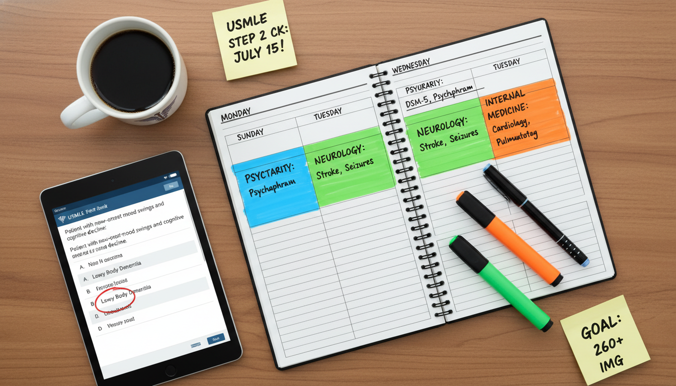 Structured USMLE Step 2 CK study plan for IMG with psychiatry focus Structured USMLE Step 2 CK study plan for IMG with psychiatry focus - IMG residency guide for USMLE Step 2 CK Preparation for