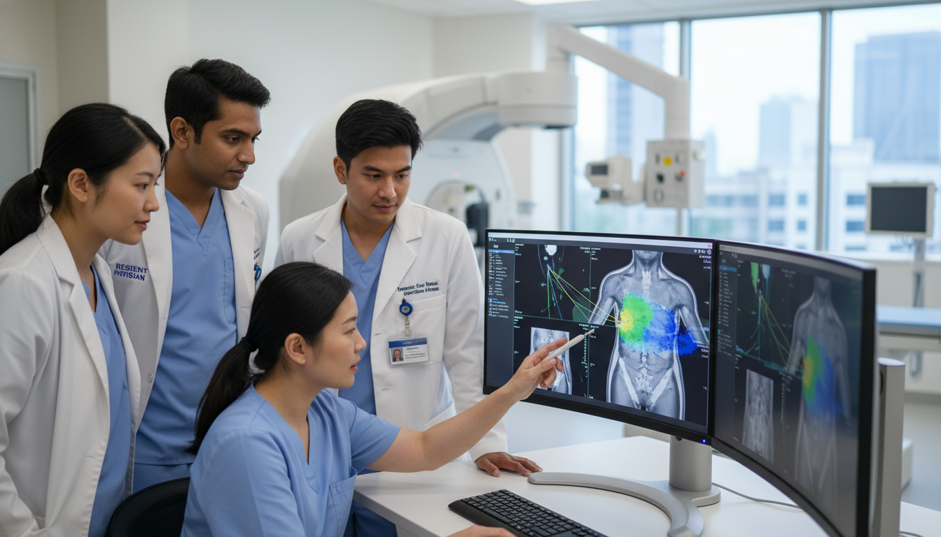 Radiation oncology team collaborating in treatment planning Radiation oncology team collaborating in treatment planning - IMG residency guide for CV Building for International Medical G