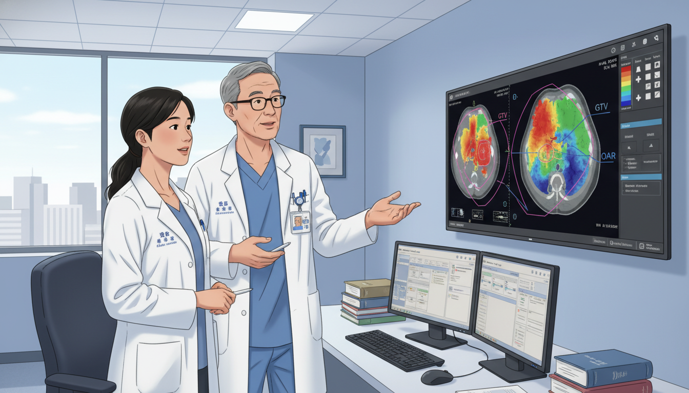 Resident explaining radiation treatment plan to attending - IMG residency guide for Common Interview Questions for Internatio