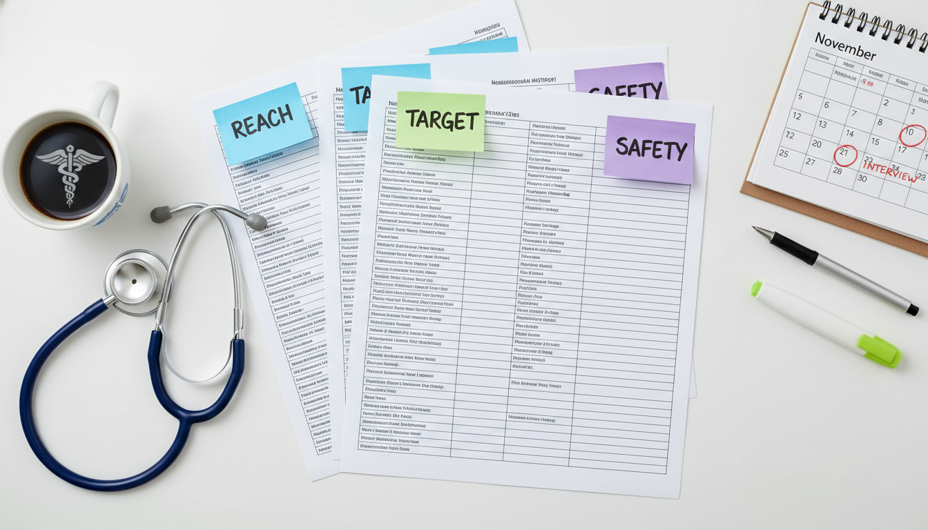 Radiation oncology residency program list categorized by reach, target, and safety - IMG residency guide for Program Selectio