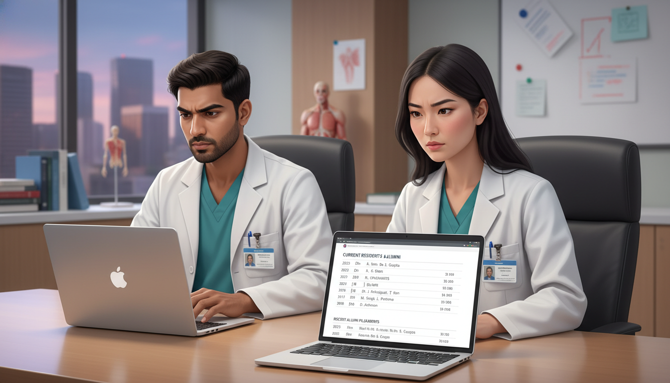 Radiation oncology residents reviewing department website and turnover data Radiation oncology residents reviewing department website and turnover data - IMG residency guide for Resident Turnover Warni