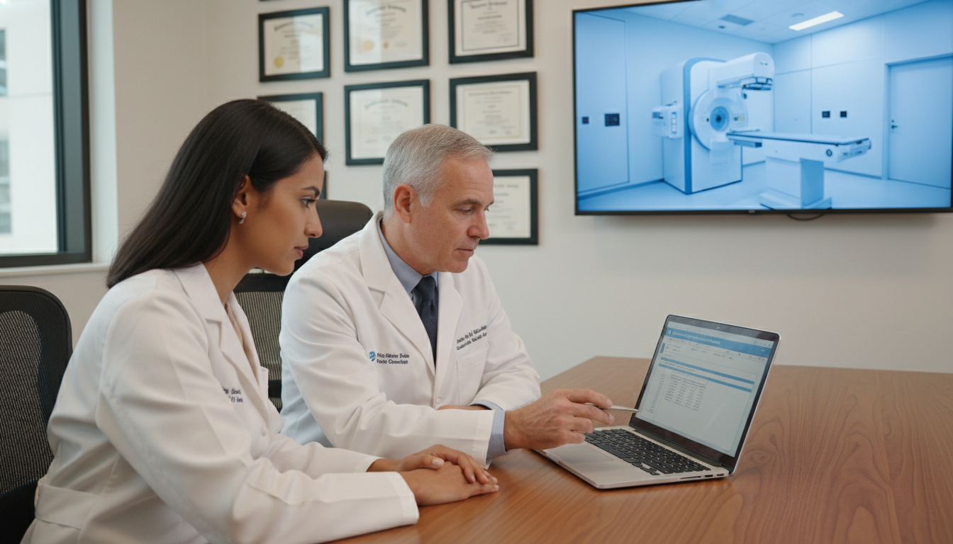 International medical graduate meeting with a radiation oncologist mentor to discuss residency strategy - IMG residency guide