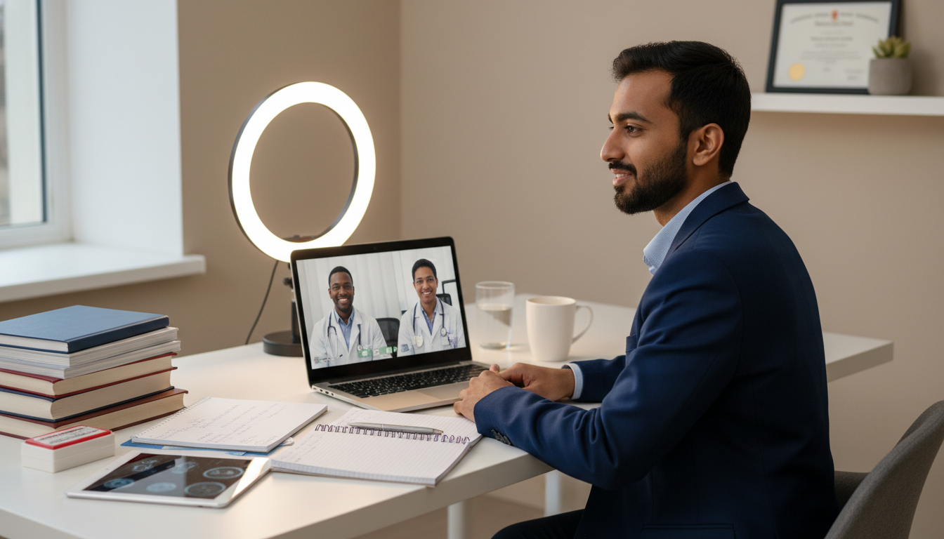 Virtual residency interview setup for an IMG Virtual residency interview setup for an IMG - IMG residency guide for Pre-Interview Preparation for International Medical Gr