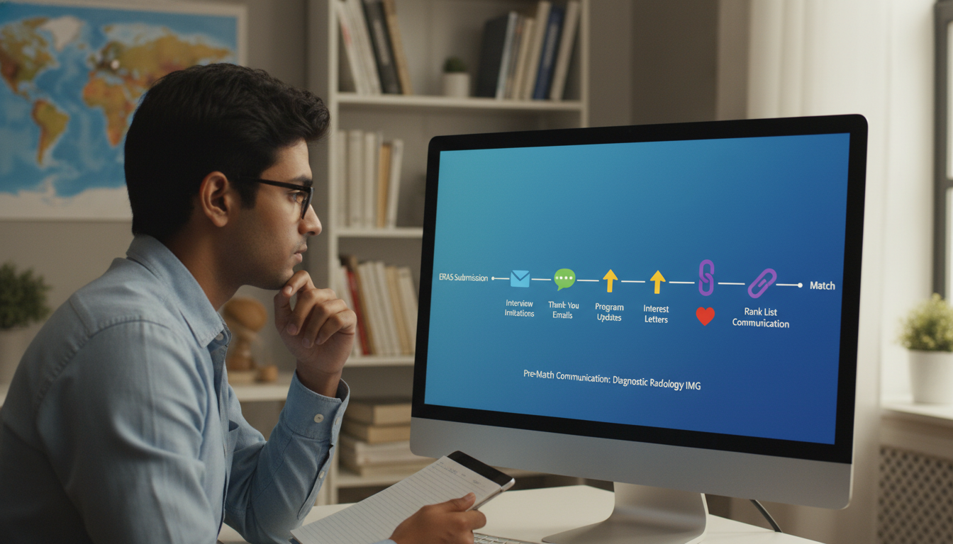 Timeline and types of pre-match communication for IMG in radiology Timeline and types of pre-match communication for IMG in radiology - IMG residency guide for Pre-Match Communication for Inte