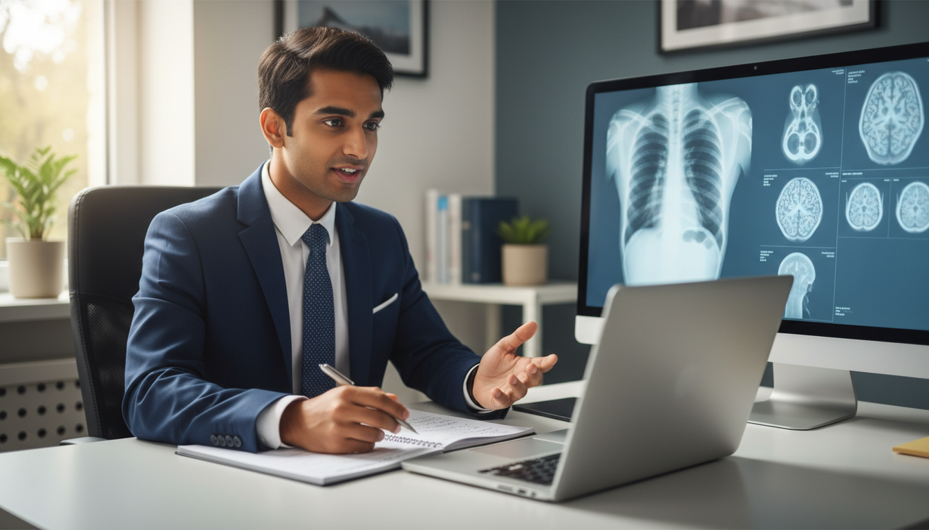 IMG radiology residency applicant in a virtual SOAP interview - IMG residency guide for SOAP Preparation for International Me