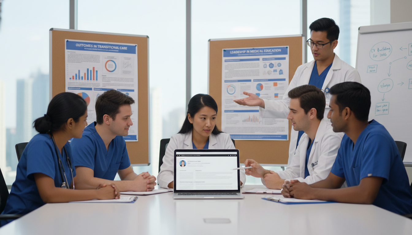 International medical graduate discussing research and leadership for residency CV International medical graduate discussing research and leadership for residency CV - IMG residency guide for CV Building for