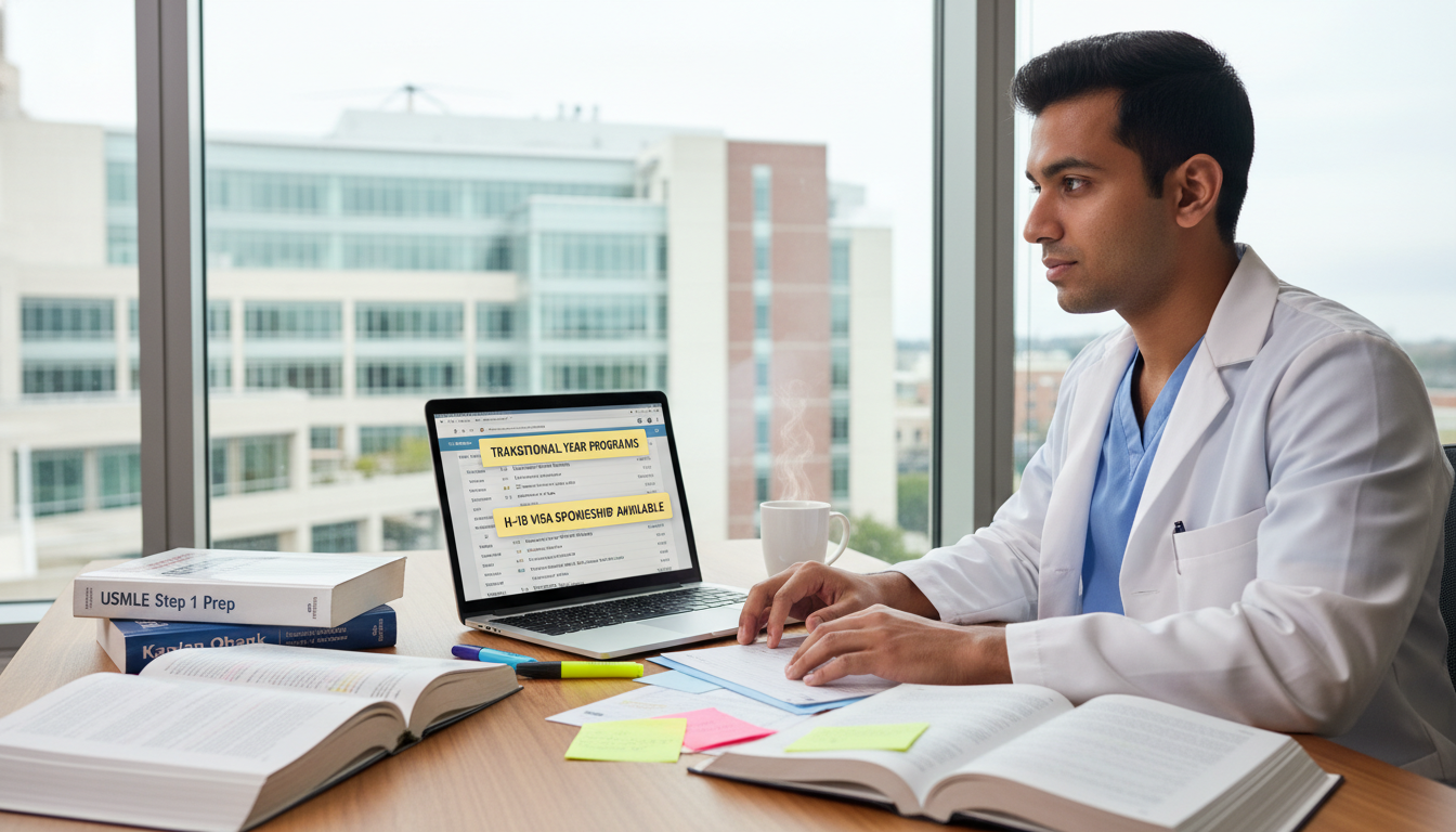 IMG researching H-1B friendly transitional year residency programs IMG researching H-1B friendly transitional year residency programs - IMG residency guide for H-1B Sponsorship Programs for In