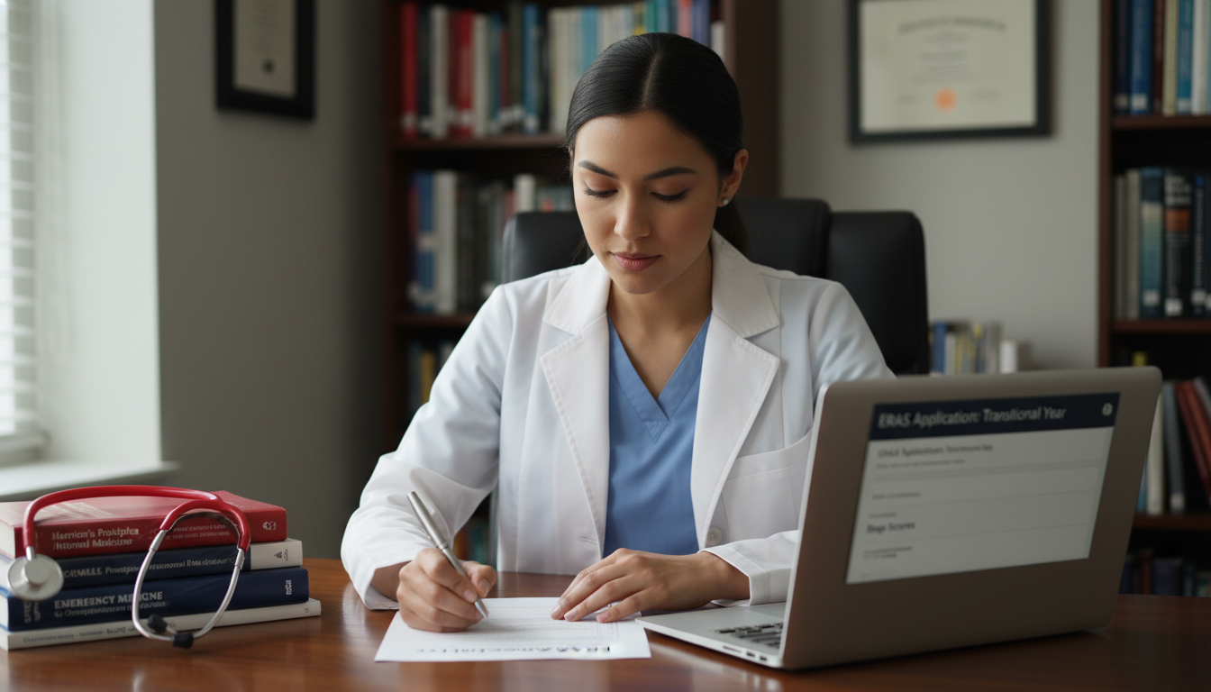 International medical graduate preparing ERAS application for transitional year residency - IMG residency guide for Low Step
