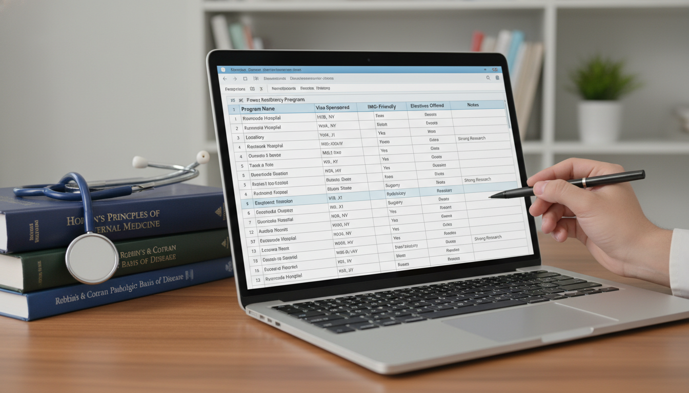 Spreadsheet of transitional year residency programs Spreadsheet of transitional year residency programs - IMG residency guide for How to Research Programs for International Medi