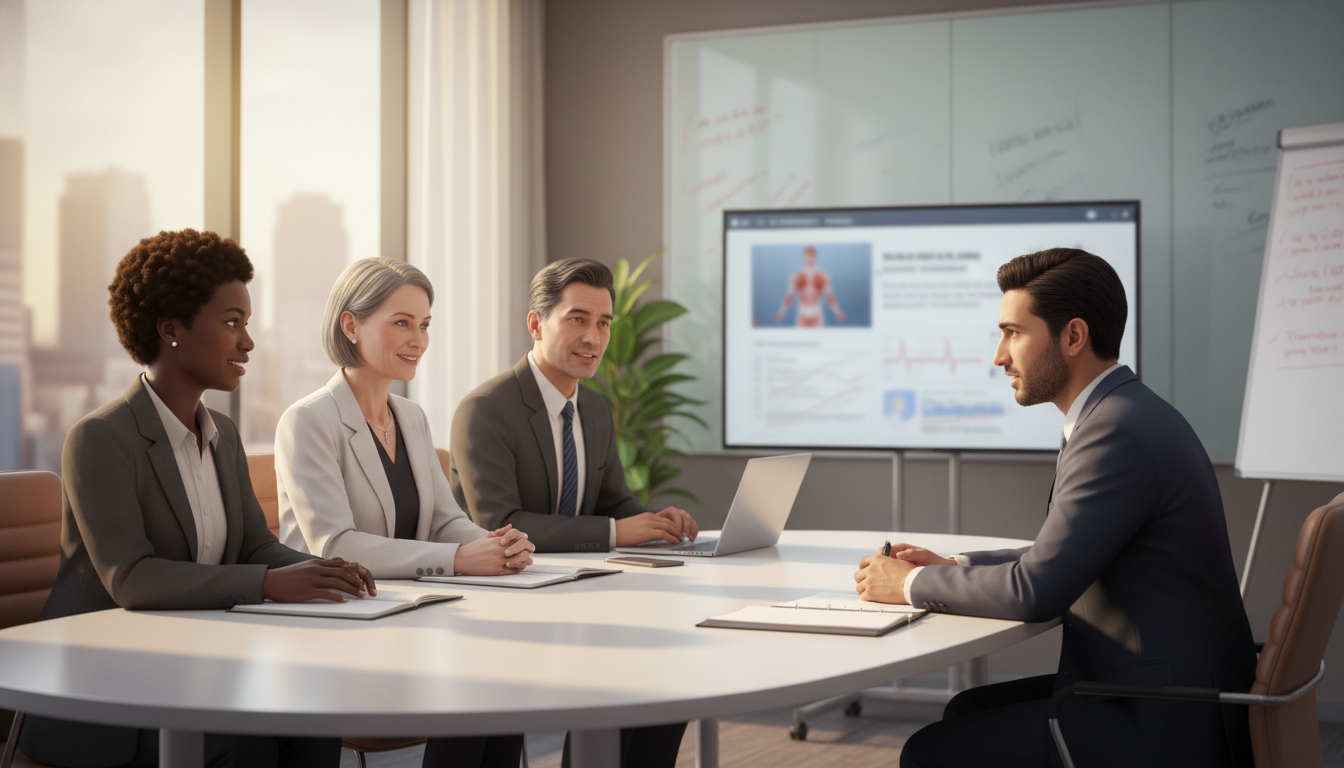 Residency interview panel speaking with international medical graduate Residency interview panel speaking with international medical graduate - IMG residency guide for Addressing Red Flags for Int