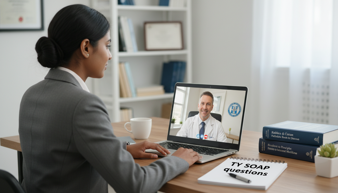 International medical graduate in virtual SOAP interview for transitional year program - IMG residency guide for SOAP Prepara