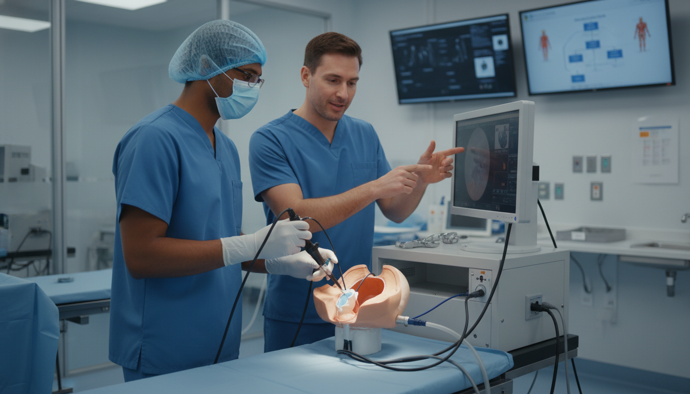 International medical graduate practicing urologic procedures in simulation lab International medical graduate practicing urologic procedures in simulation lab - IMG residency guide for Case Volume Evaluat