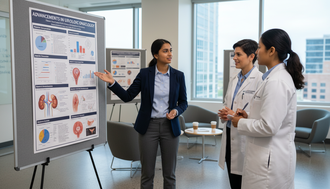 International medical graduate presenting urology research to faculty International medical graduate presenting urology research to faculty - IMG residency guide for CV Building for International