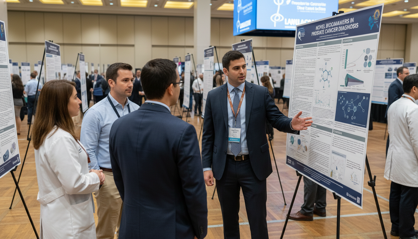 International medical graduate presenting urology research at a conference International medical graduate presenting urology research at a conference - IMG residency guide for Research Profile Buildin