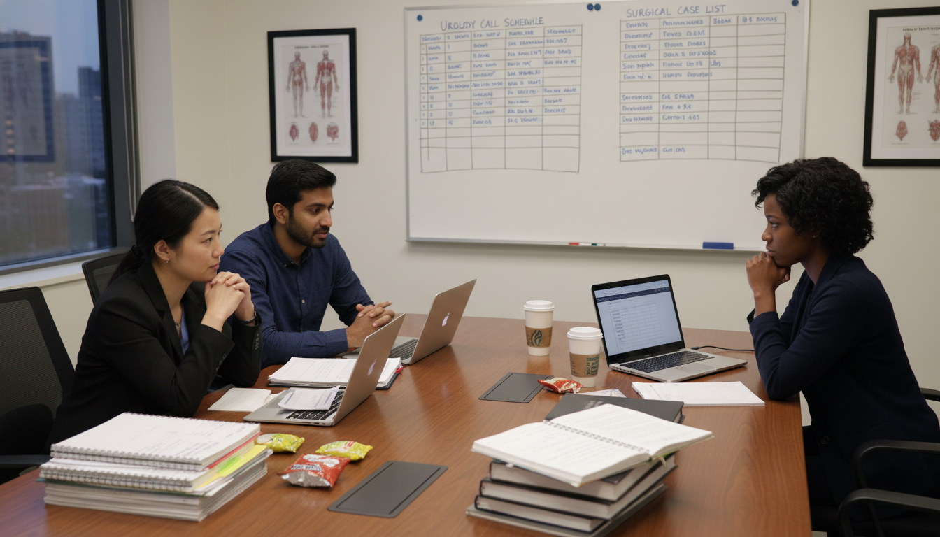 Urology residents discussing concerns about their training program Urology residents discussing concerns about their training program - IMG residency guide for Resident Turnover Warning Signs
