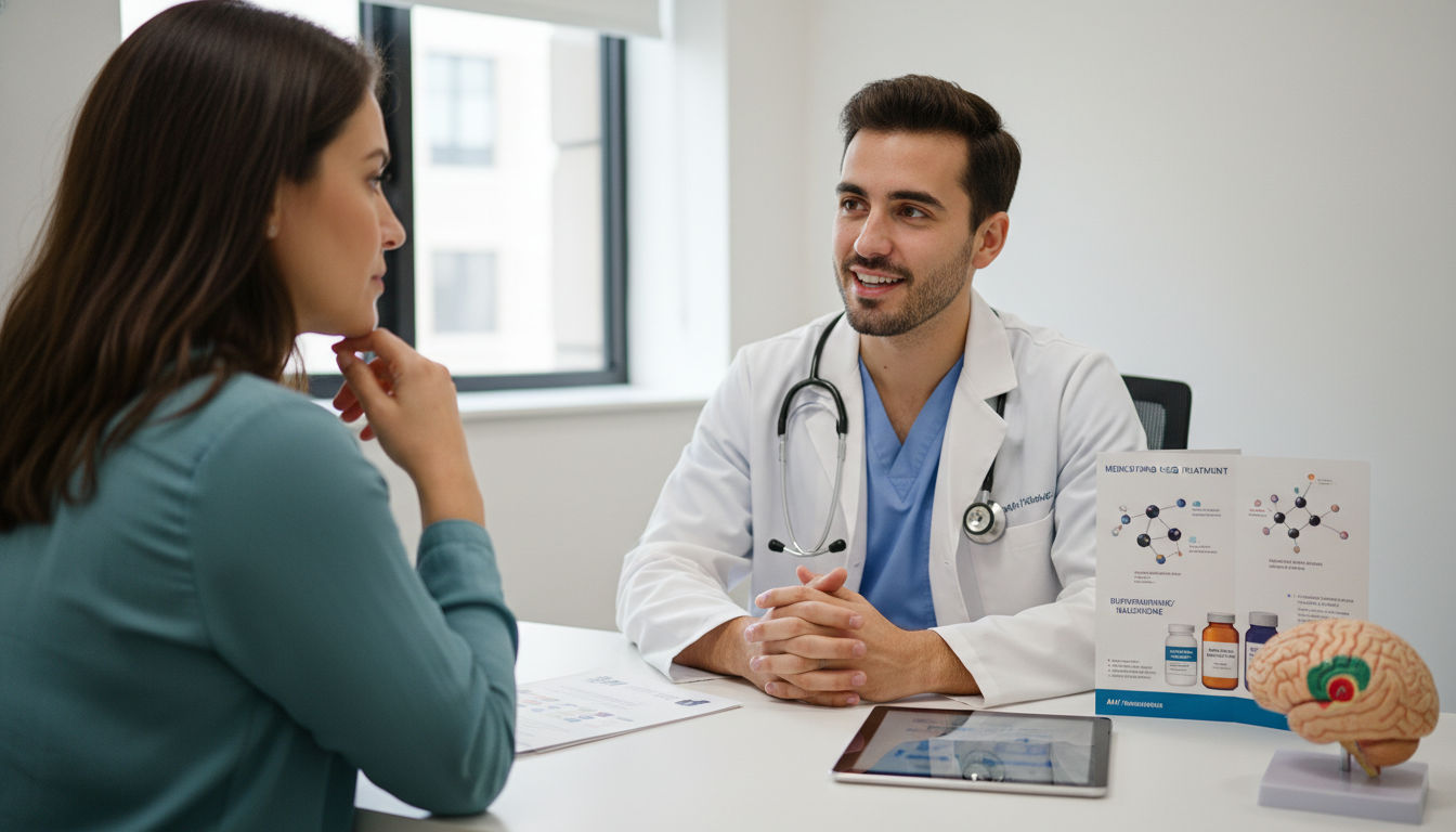 Resident physician providing addiction medicine care in clinic - MD graduate residency for Low Step Score Strategies for MD G