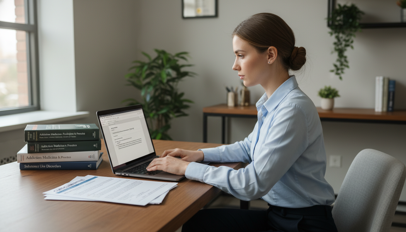 MD graduate preparing professional email communication for addiction medicine fellowship pre-match period - MD graduate resid