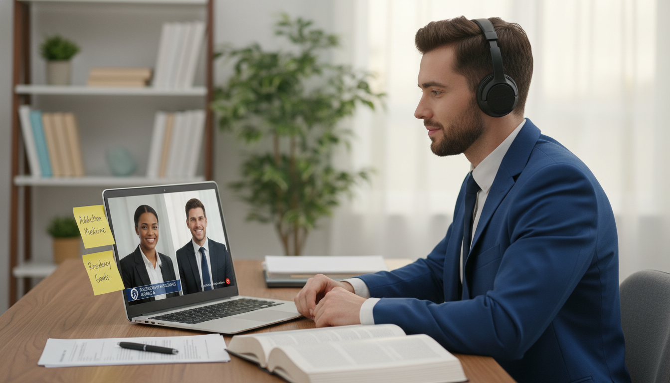 Virtual SOAP interview focusing on addiction medicine interest - MD graduate residency for SOAP Preparation for MD Graduate i