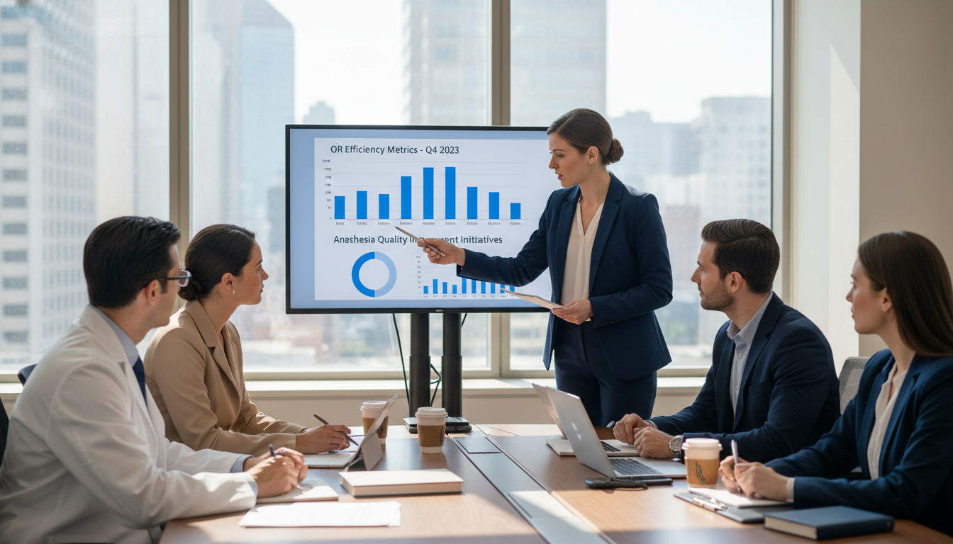 Resident leading quality improvement discussion in anesthesiology department Resident leading quality improvement discussion in anesthesiology department - MD graduate residency for CV Building for MD G