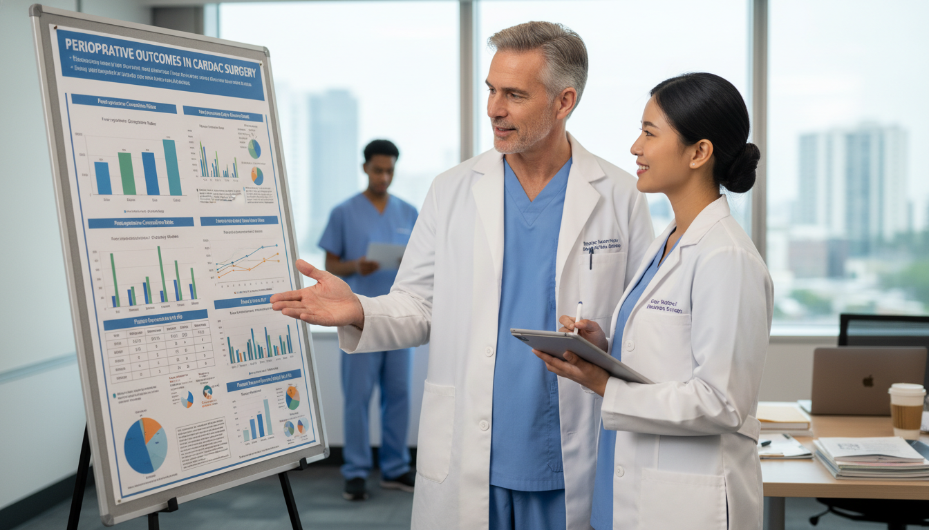 Anesthesiology resident and mentor collaborating on a research project Anesthesiology resident and mentor collaborating on a research project - MD graduate residency for Research Profile Building