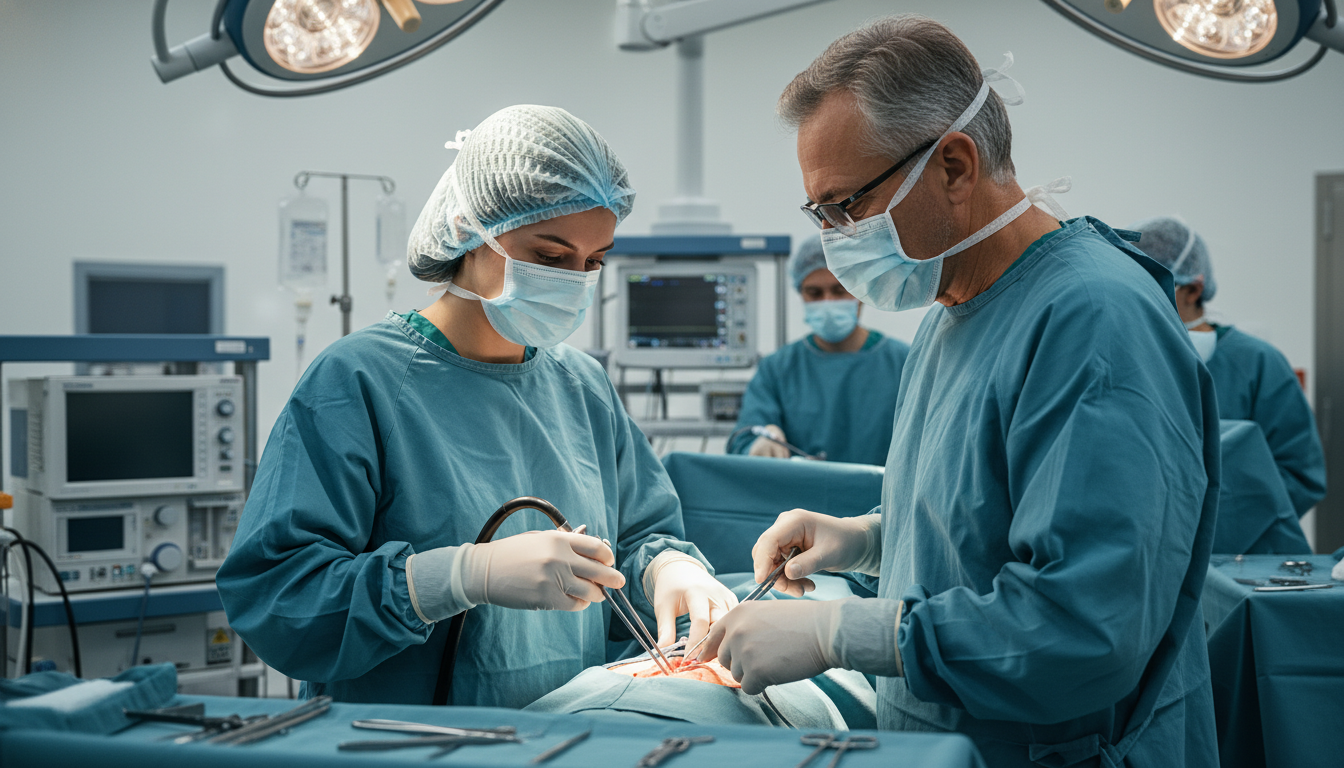 Cardiothoracic surgery resident assisting attending in operating room Cardiothoracic surgery resident assisting attending in operating room - MD graduate residency for Letters of Recommendation f