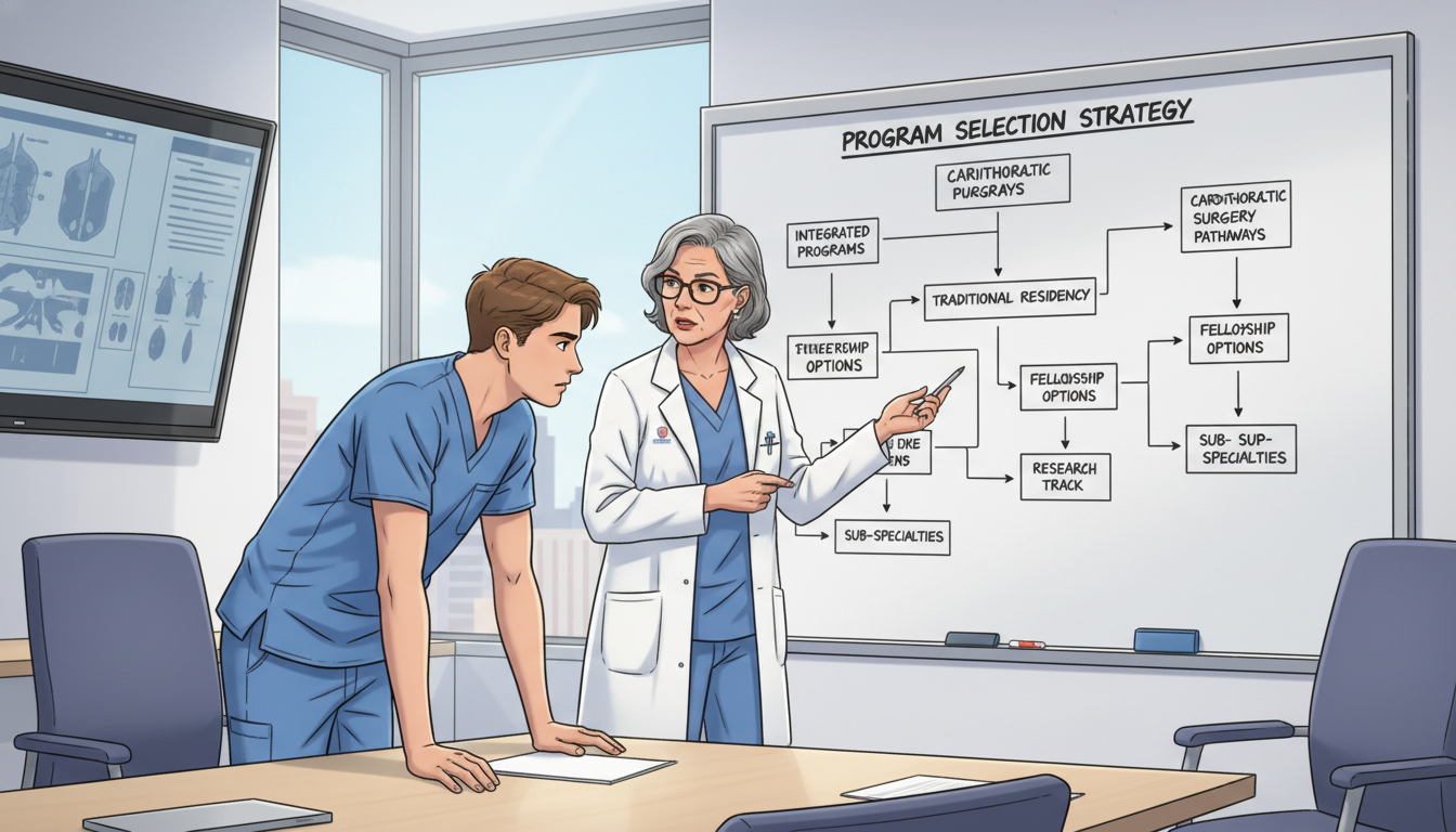 Medical resident speaking with cardiothoracic surgery mentor - MD graduate residency for Program Selection Strategy for MD Gr