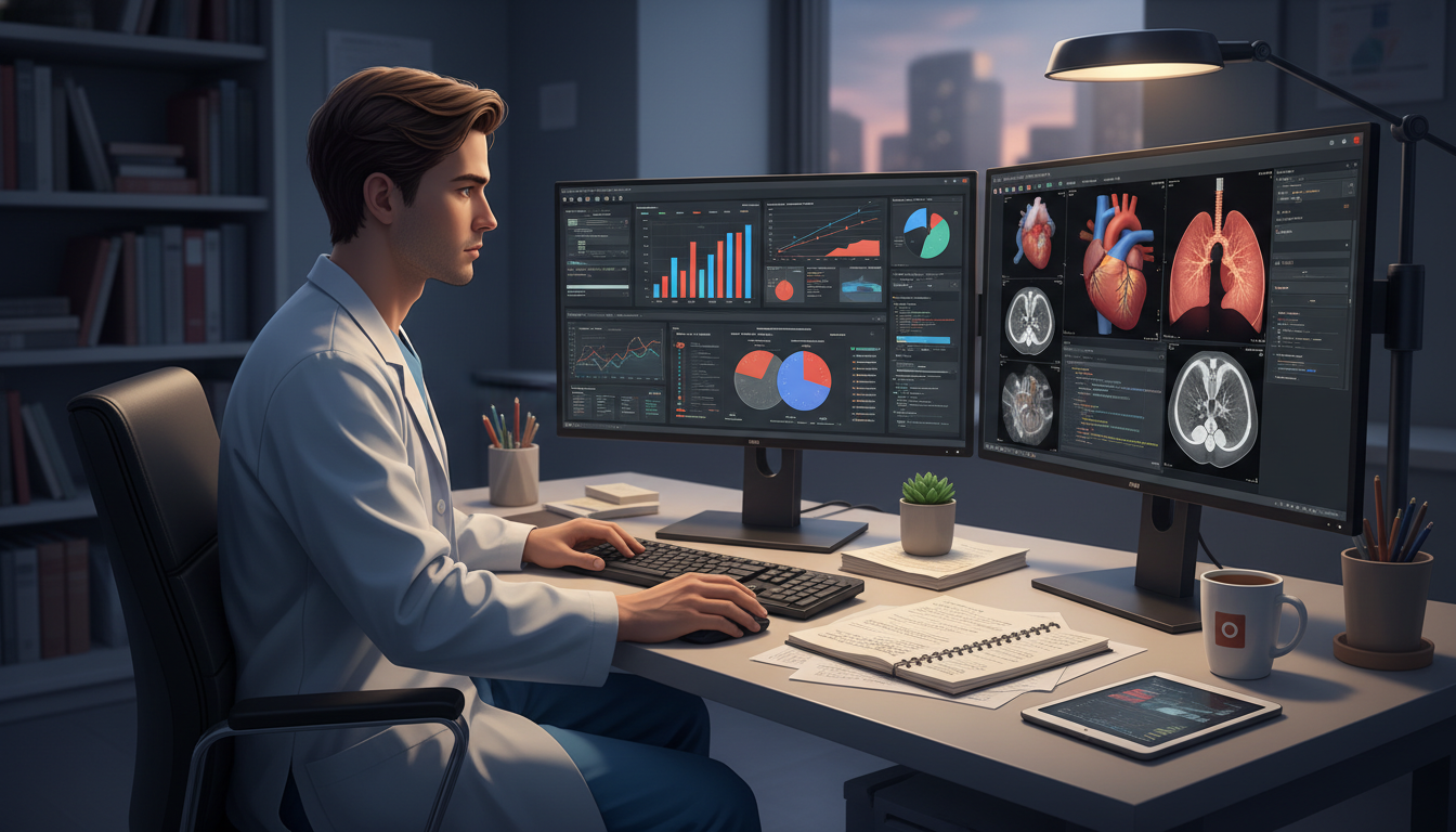 MD graduate analyzing cardiothoracic surgery data for publication MD graduate analyzing cardiothoracic surgery data for publication - MD graduate residency for Research Profile Building for M