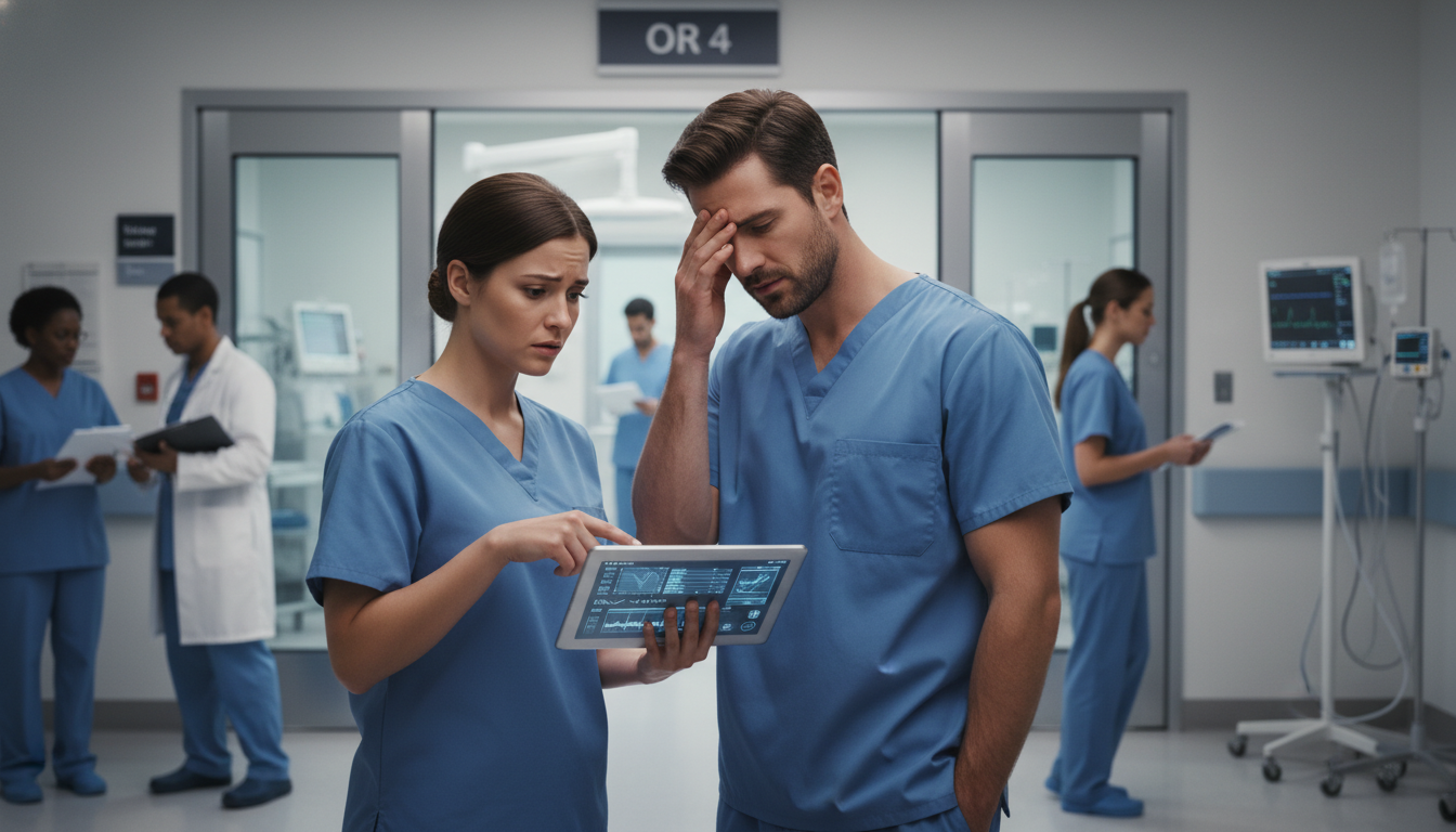 Cardiothoracic surgery residents looking fatigued outside operating rooms Cardiothoracic surgery residents looking fatigued outside operating rooms - MD graduate residency for Resident Turnover Warni