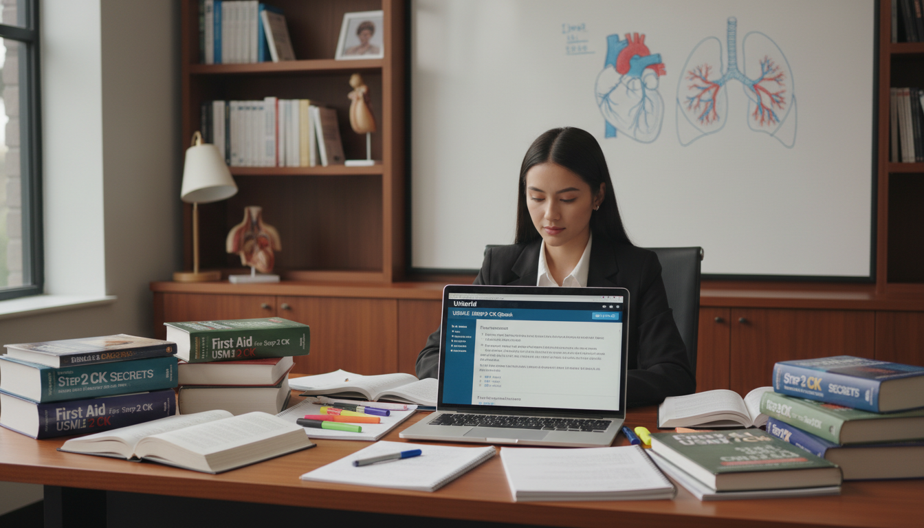 Medical graduate using question bank and notes for Step 2 CK preparation - MD graduate residency for USMLE Step 2 CK Preparat