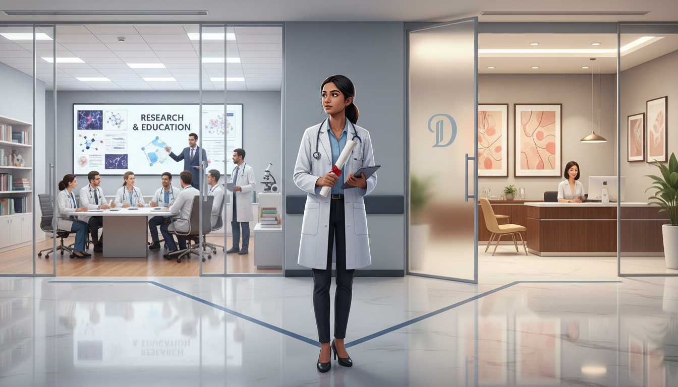 Academic vs Private Practice: A Guide for MD Graduates in Dermatology