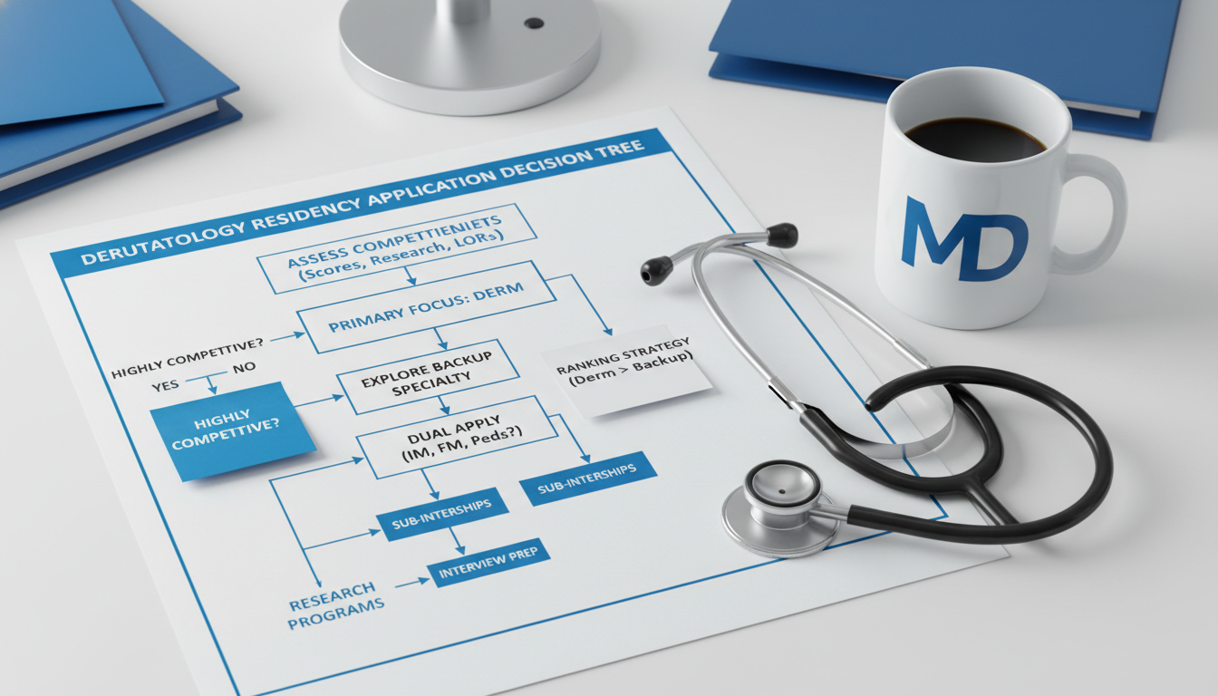 Flowchart of dermatology residency backup decision making Flowchart of dermatology residency backup decision making - MD graduate residency for Backup Specialty Planning for MD Gradua