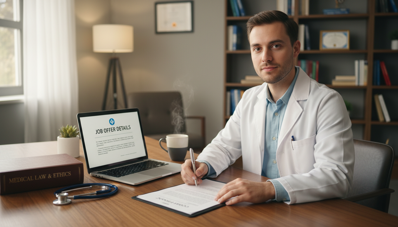 Dermatology attending reviewing a job offer contract Dermatology attending reviewing a job offer contract - MD graduate residency for Job Search Timing for MD Graduate in Dermato